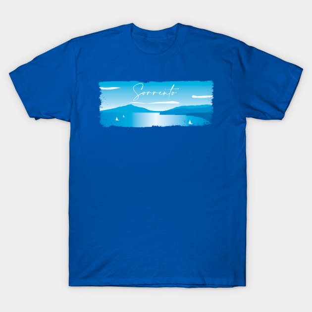 Sorrento in minimal blue T-Shirt by Maxsomma